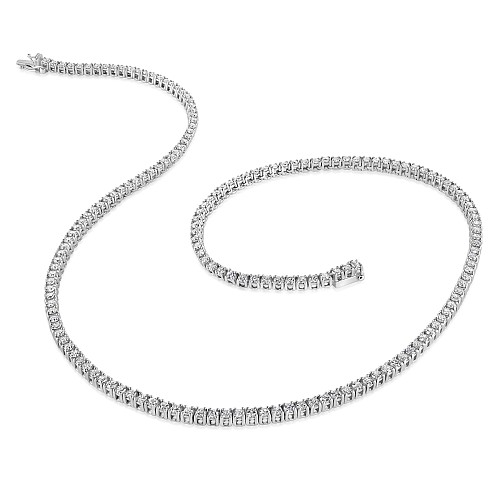 Round Brilliant Cut Diamond straight Finesse Necklace